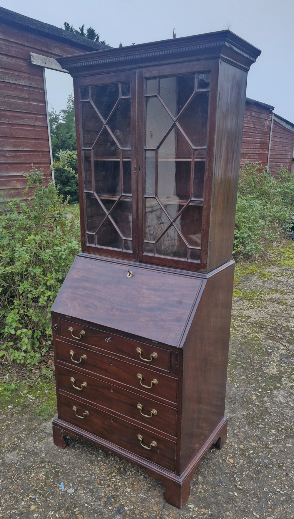 Small Georgian bureau bookcase. 