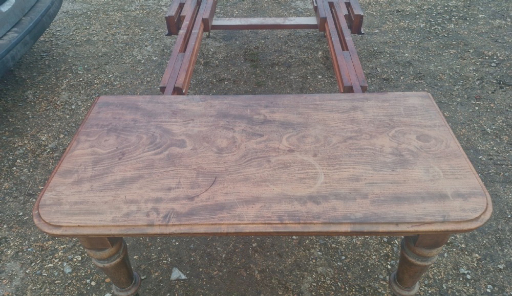 Regency mahogany 3 leaf extending dining table.  View V