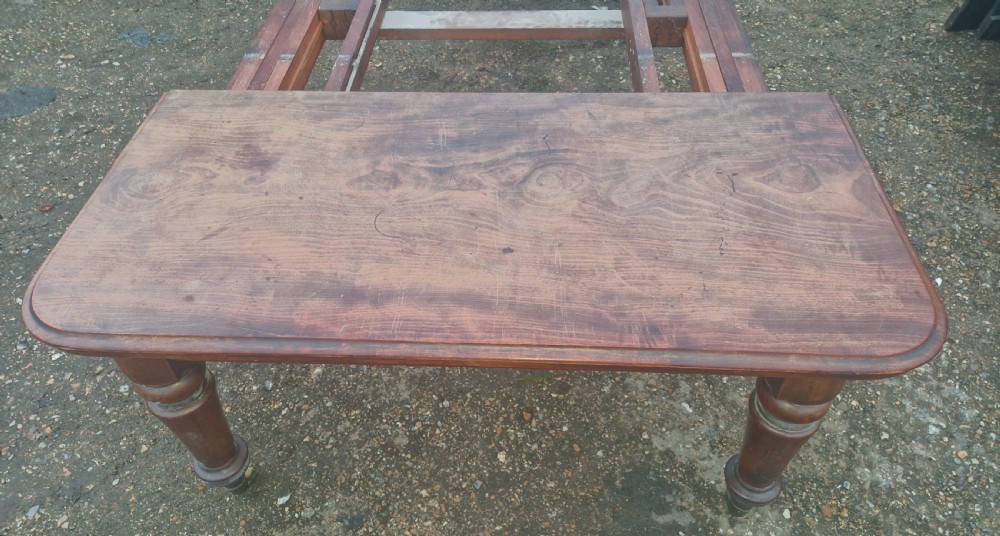 Regency mahogany 3 leaf extending dining table.  View VIII