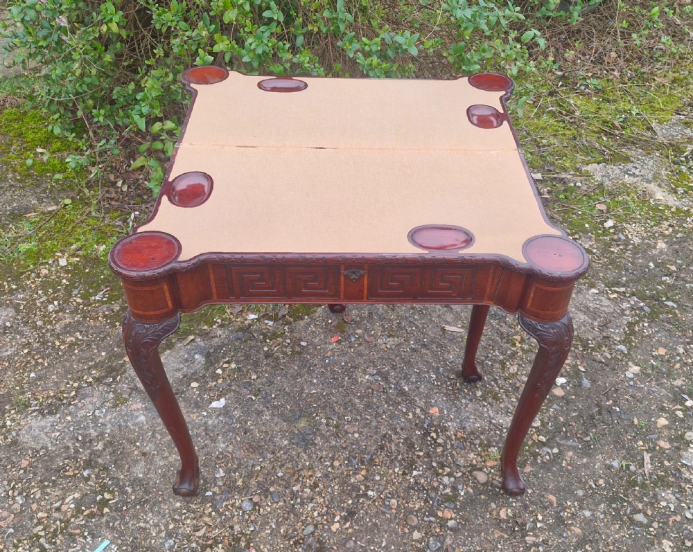 Irish mahogany games table. 
