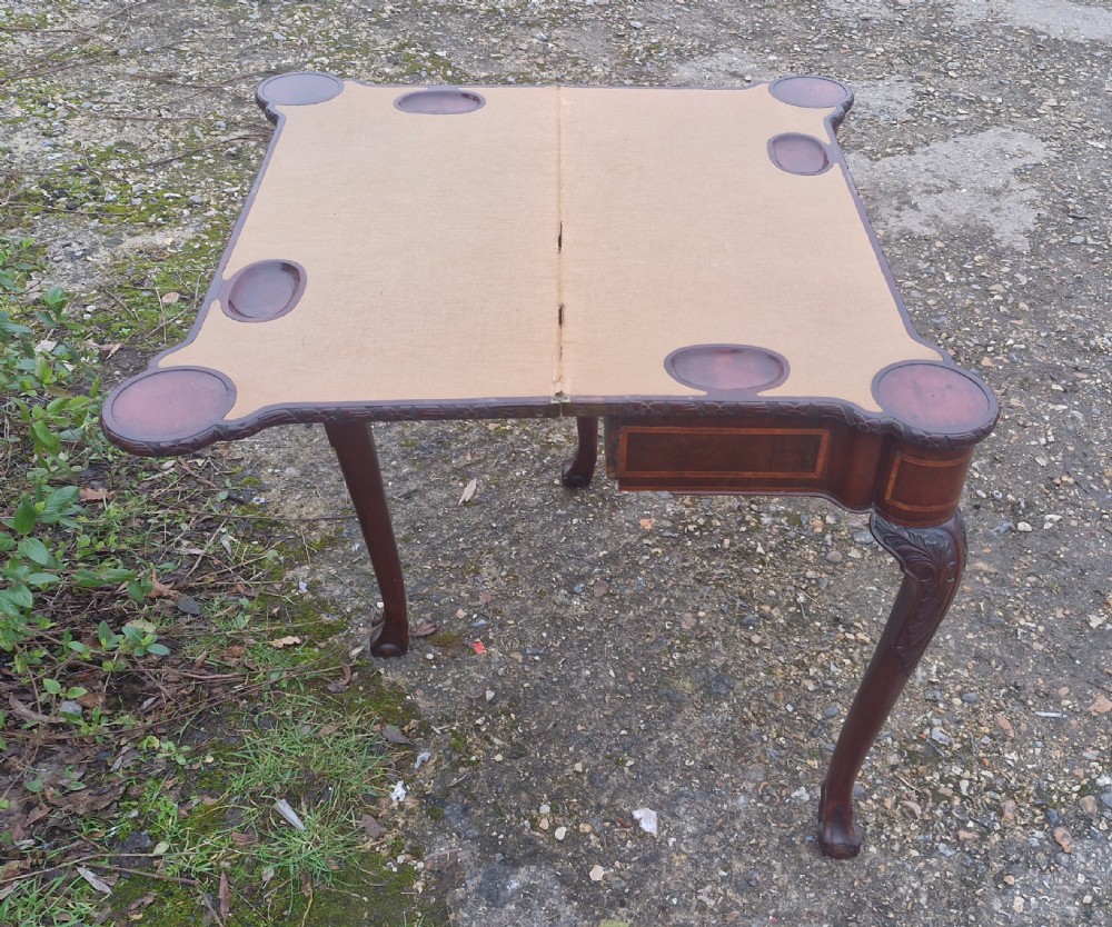 Irish mahogany games table.  View IV