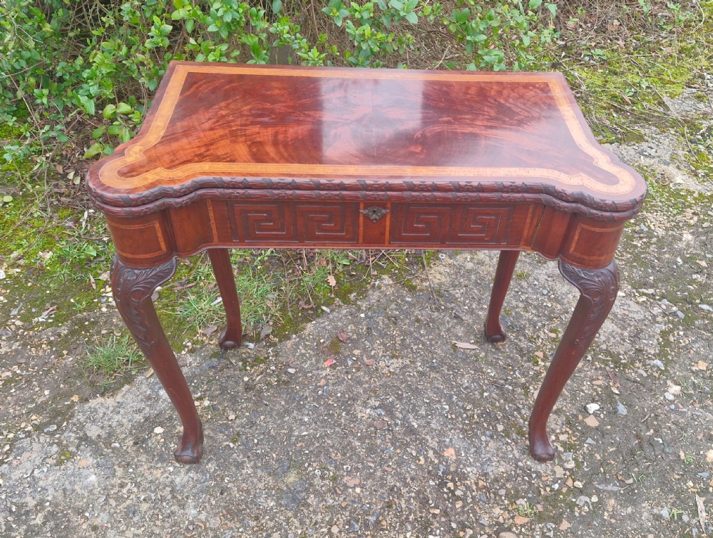 Irish mahogany games table.  View V