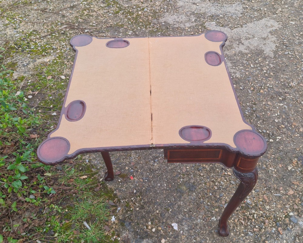 Irish mahogany games table.  View VI