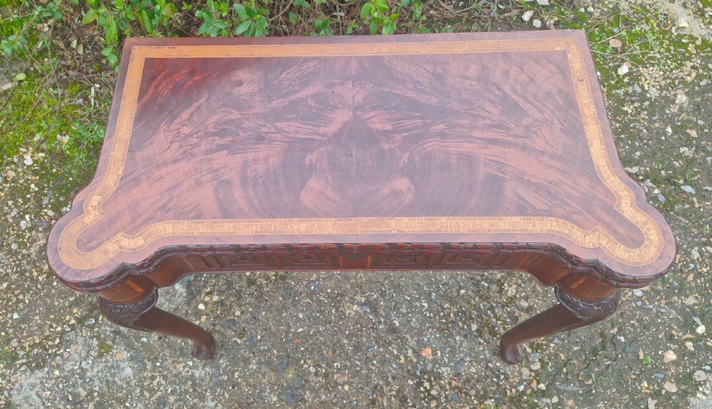 Irish mahogany games table.  View VII