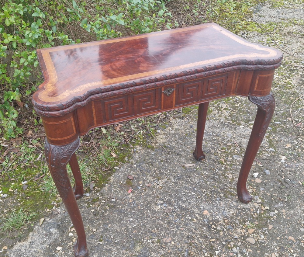 Irish mahogany games table.  View VIII
