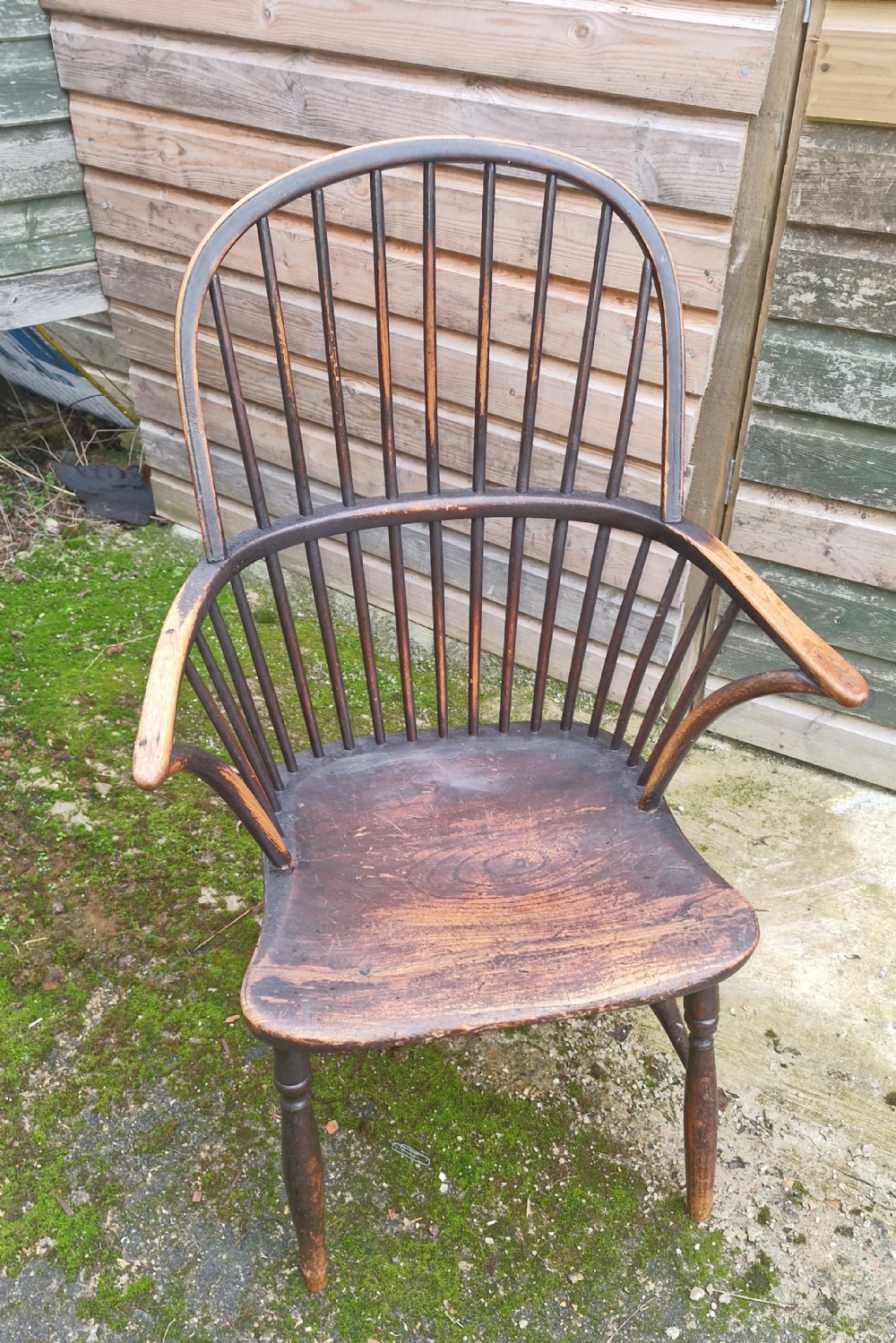 19th century stick back Windsor armchair. 
