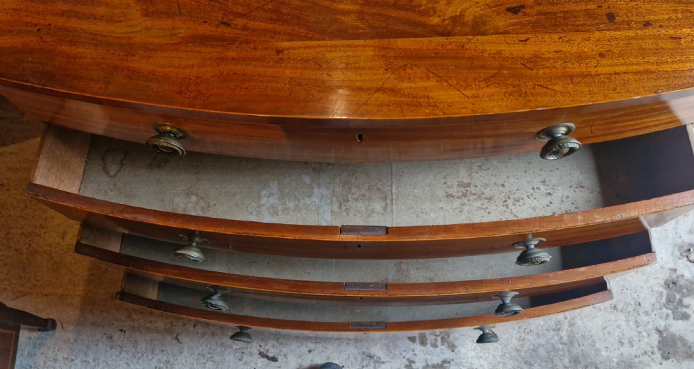 Late Georgian mahogany 4 drawer chest of drawers.  View III