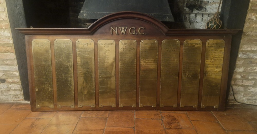 Golf club winners board. View XVI