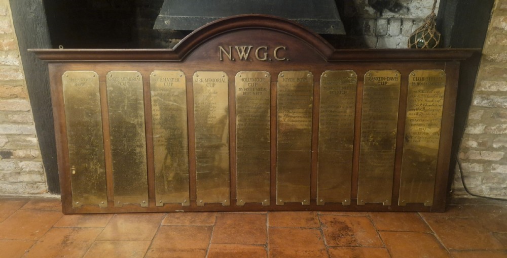 Golf club winners board. View XVIII