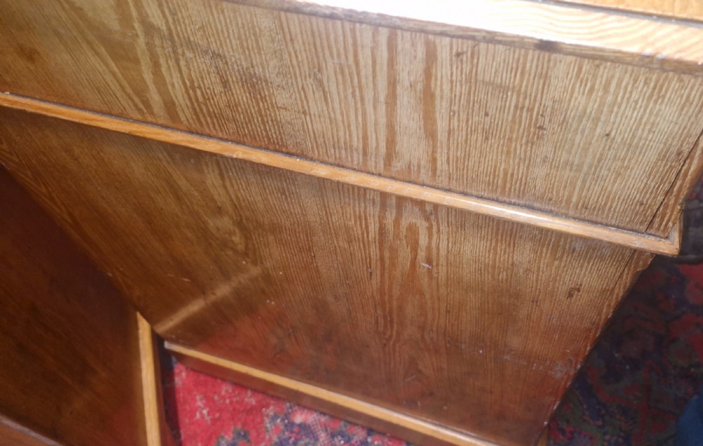 Good Victorian inlaid ash kneehole pedestal writing desk.  View VI