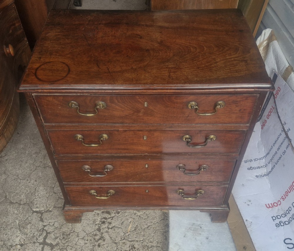 Small 19th century mahogany chest of drawers.  View IV