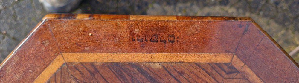 Early 20th century Jerusalem olive wood occasional table. View II