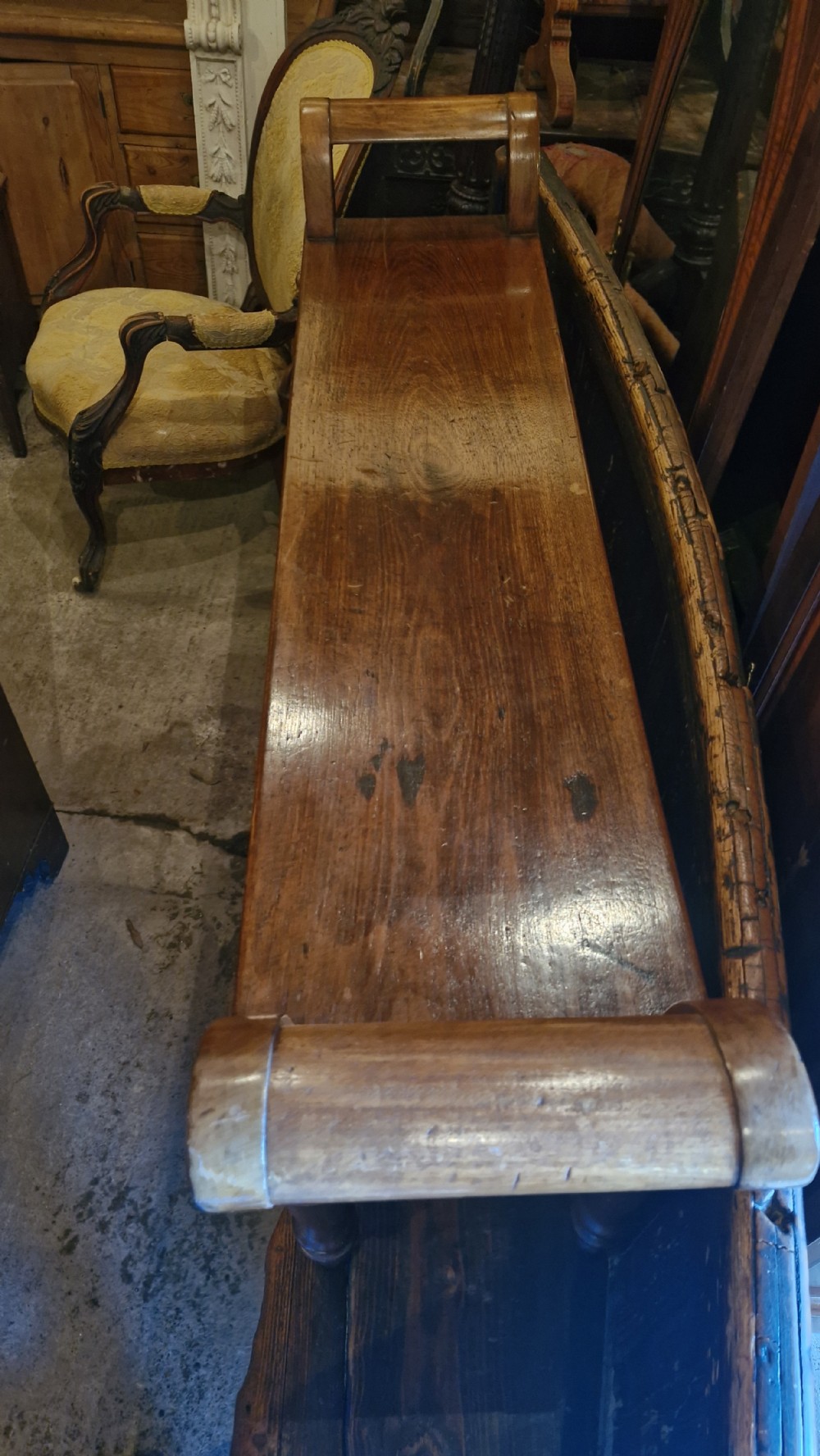 19th century mahogany hall  bench  View III