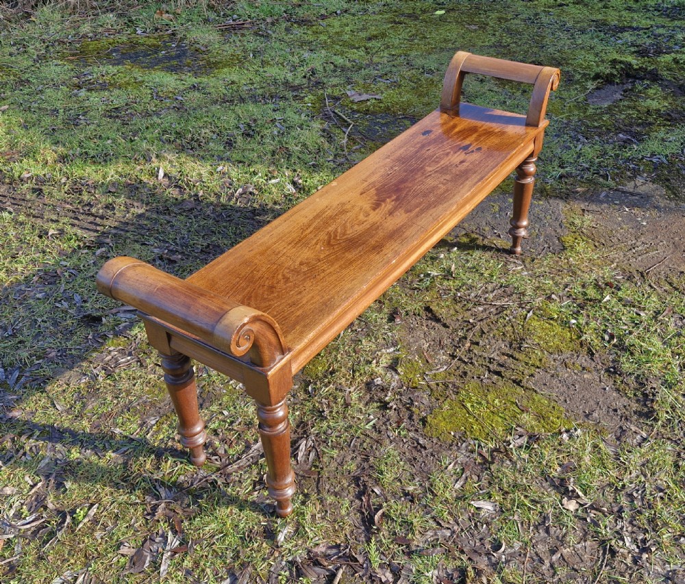 19th century mahogany hall  bench  View V