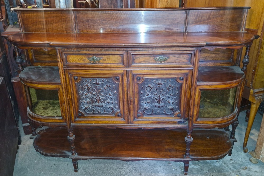 Late Victorian walnut side cabinet  View IX