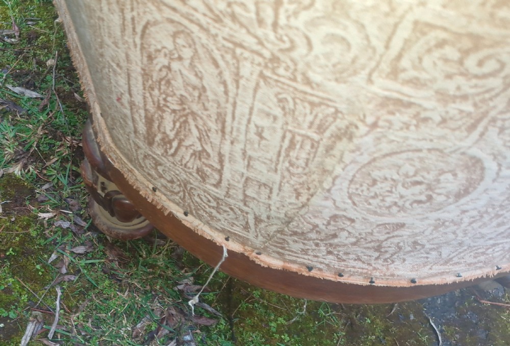 Mid 19th century mahogany framed country house sofa. View VI