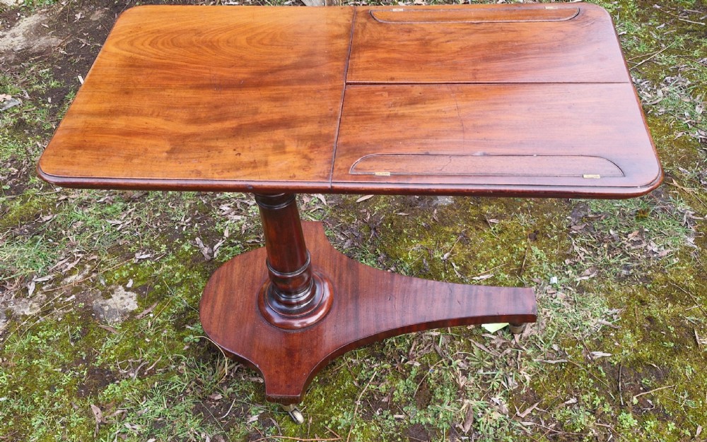 Regency mahogany adjustable reading table. View V