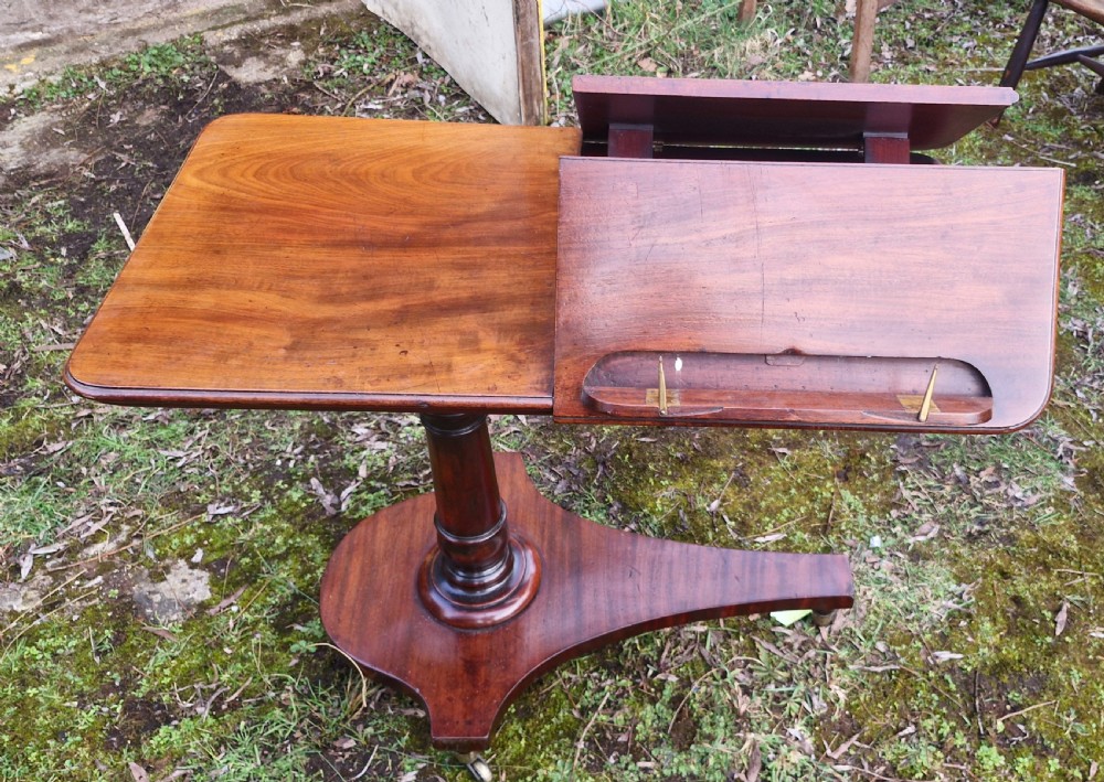 Regency mahogany adjustable reading table. View VII