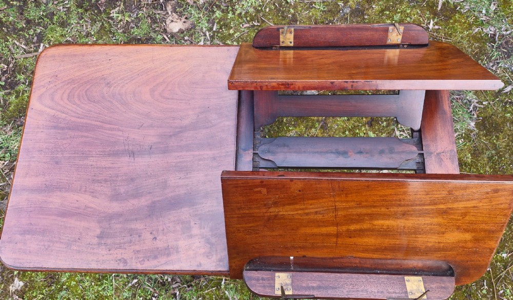 Regency mahogany adjustable reading table. View VIII