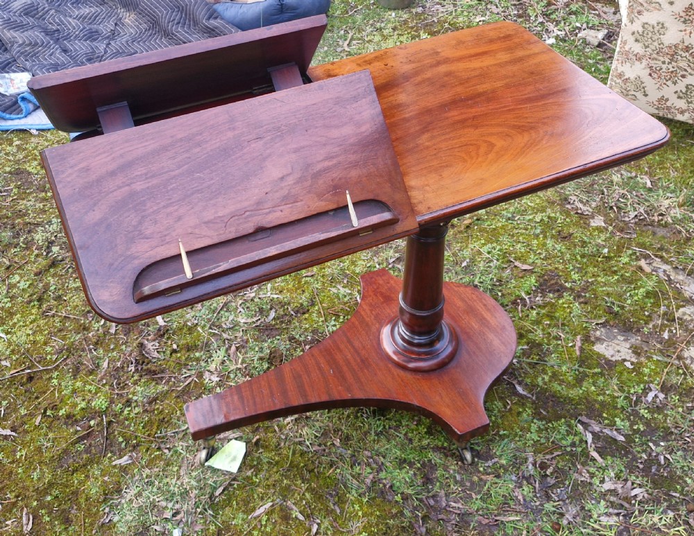 Regency mahogany adjustable reading table. View XIII