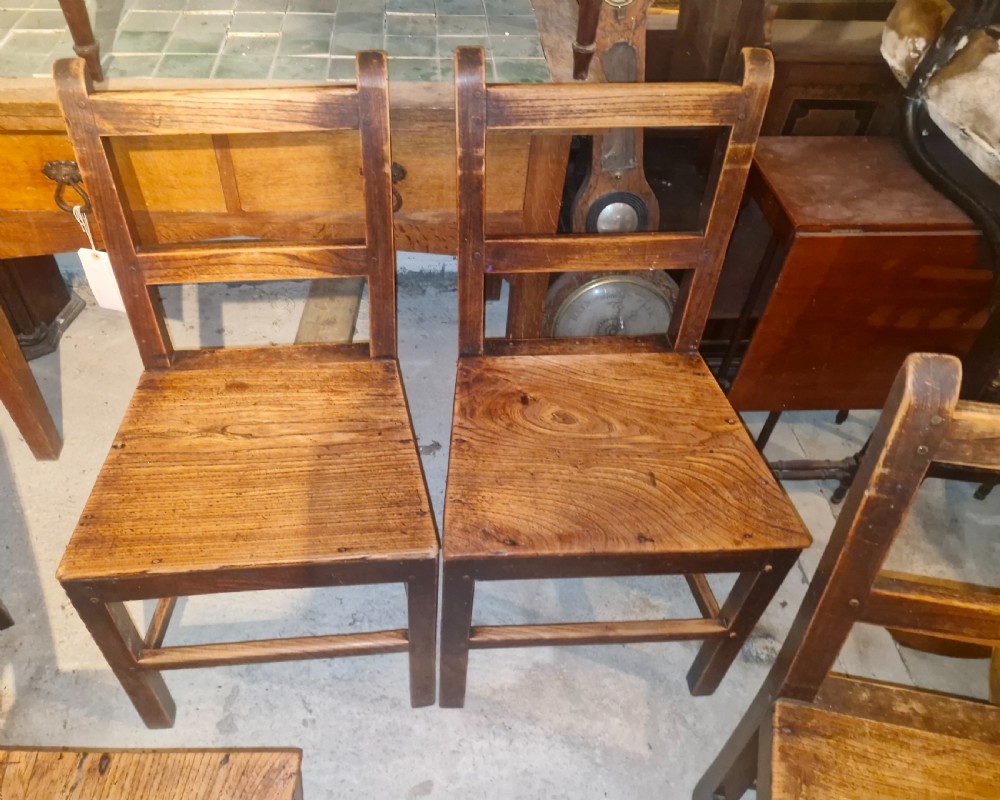 Set of 4 Welsh farmhouse kitchen dining chairs.  View III