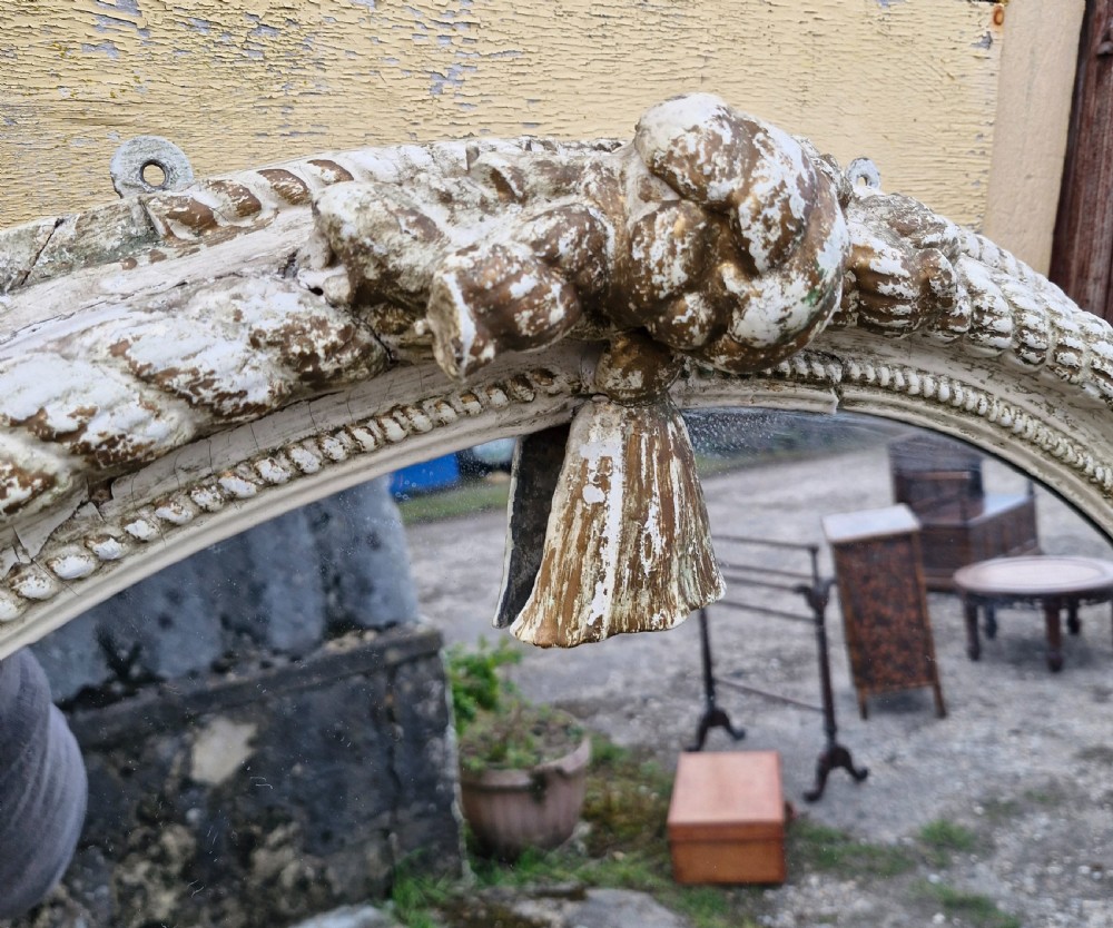 Large Late 19th century oval wall mirror.  View X