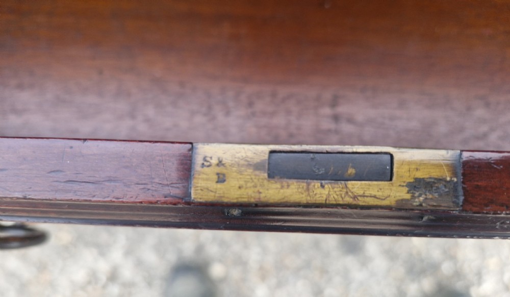 Mahogany writing table by Shapland & Petter.  View III
