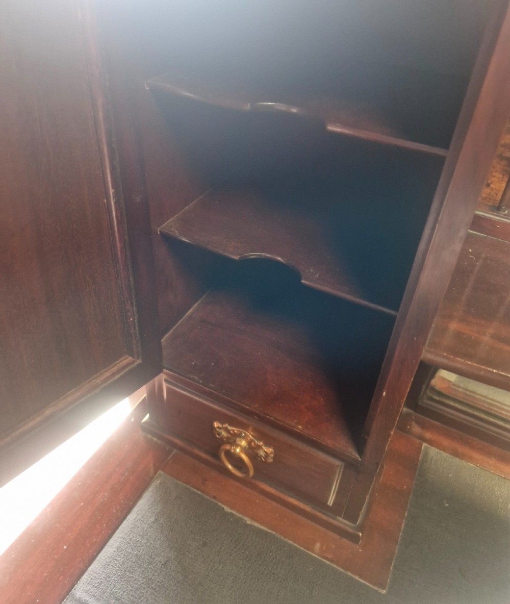 Mahogany writing table by Shapland & Petter.  View V