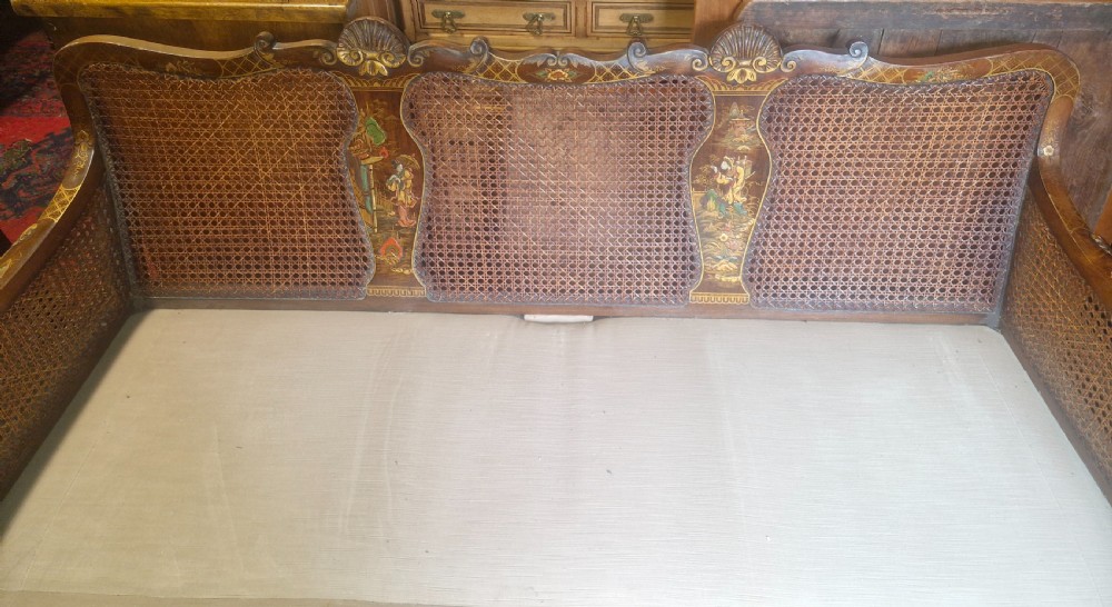 Walnut and lacquered bergere sofa View VI