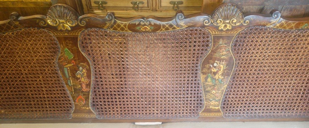 Walnut and lacquered bergere sofa View VII