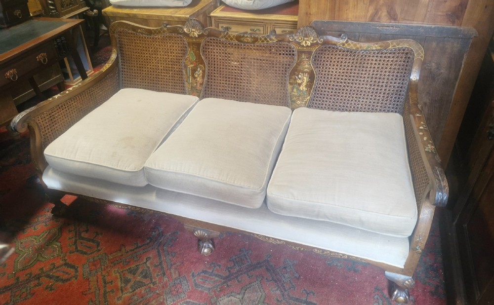 Walnut and lacquered bergere sofa View VIII