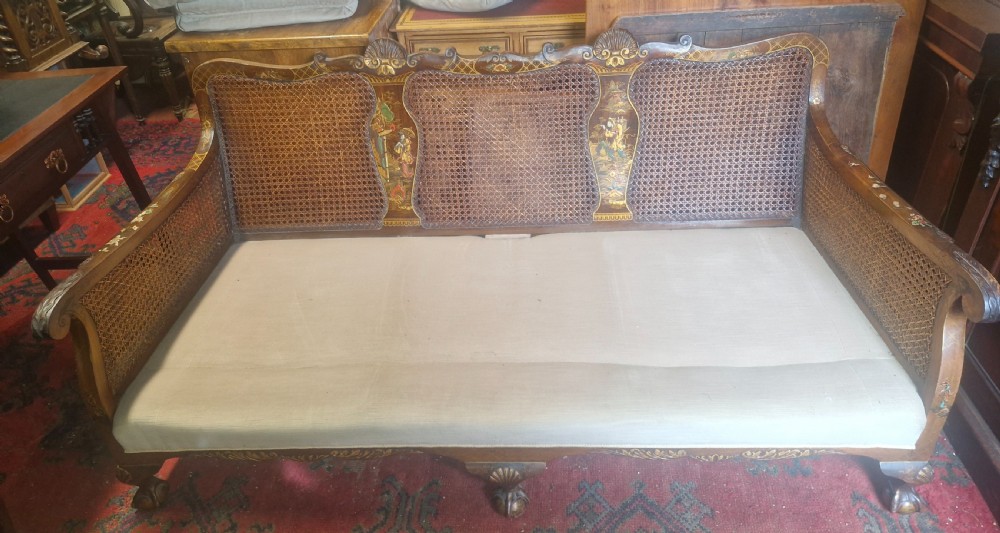 Walnut and lacquered bergere sofa View XVI