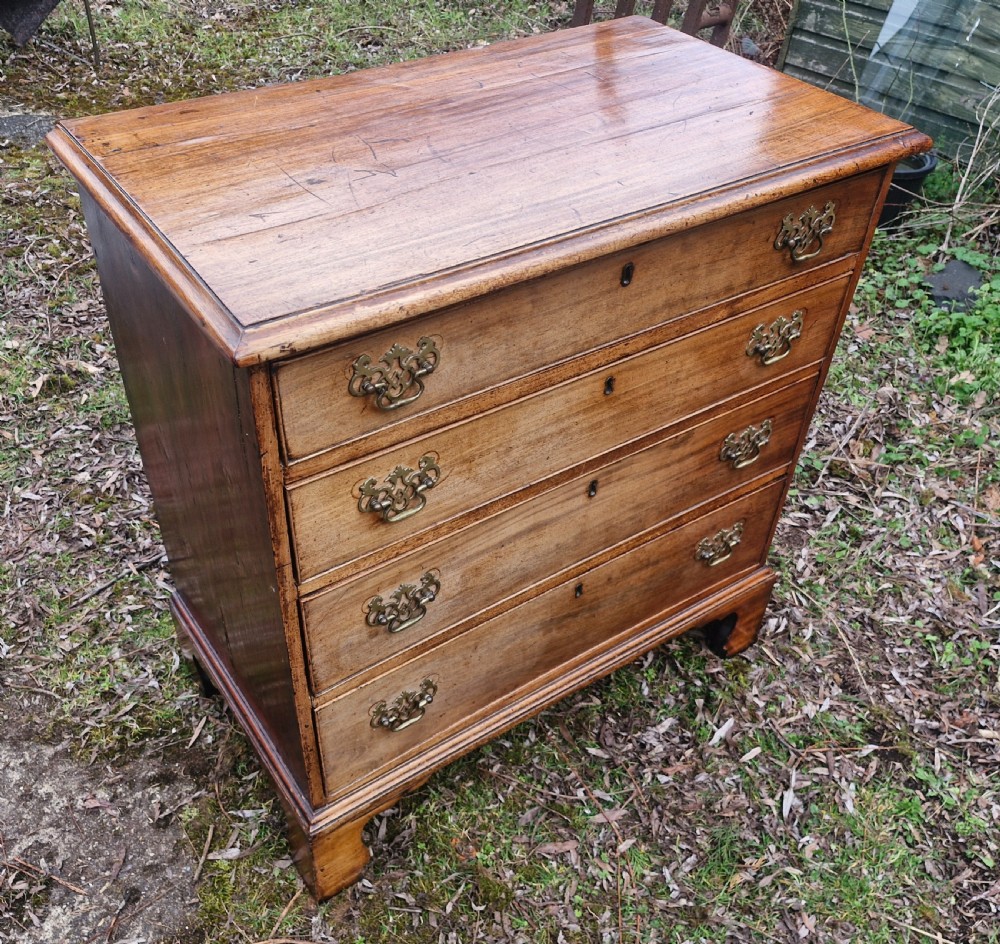Late Georgian mahogany chest of 4 drawers.  View III