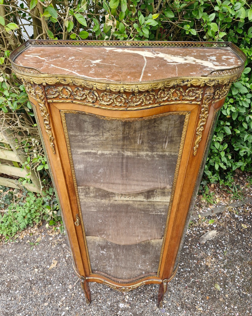 Late 19th century gilt metal mounted Vitrine. 