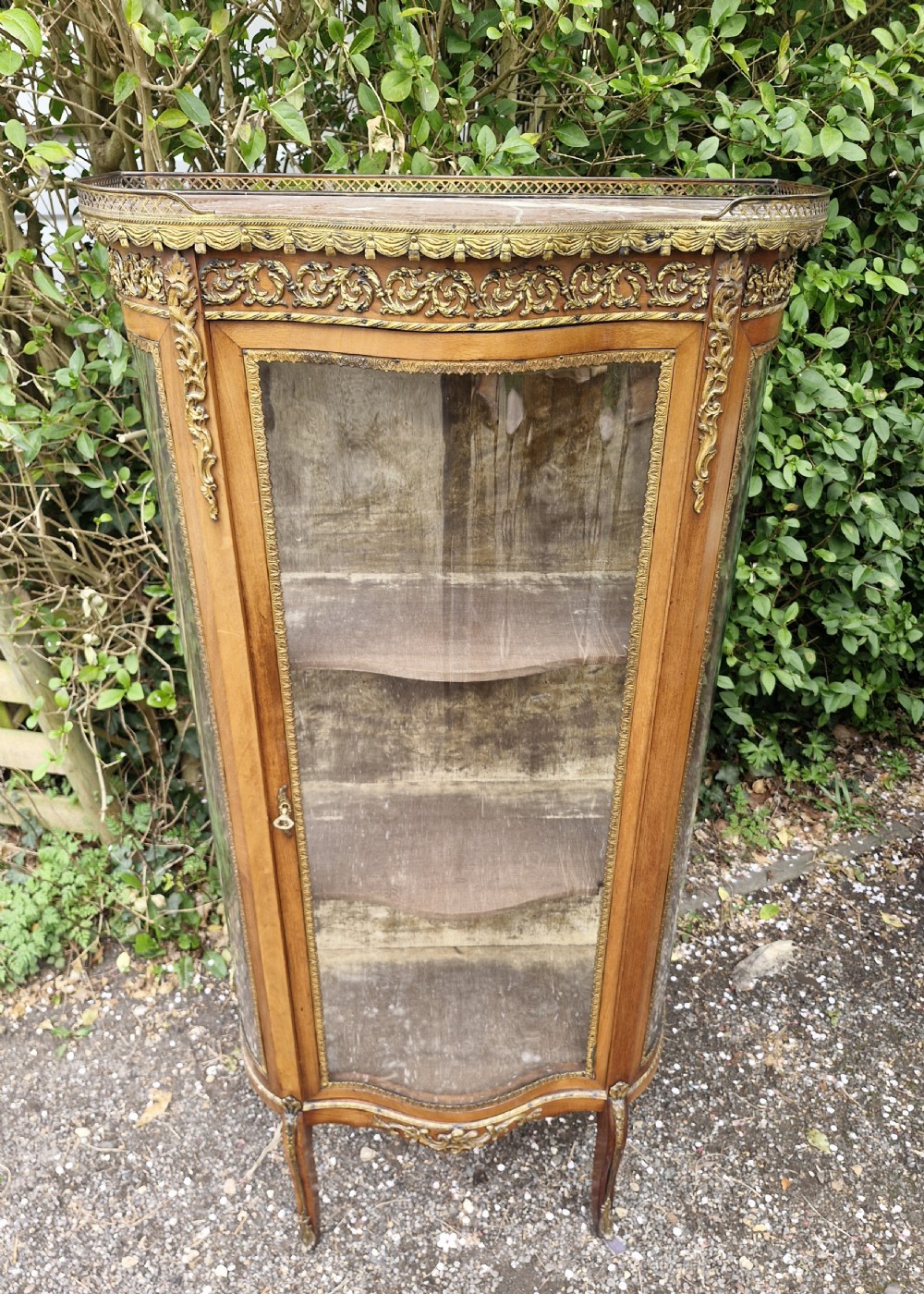 Late 19th century gilt metal mounted Vitrine.  View V