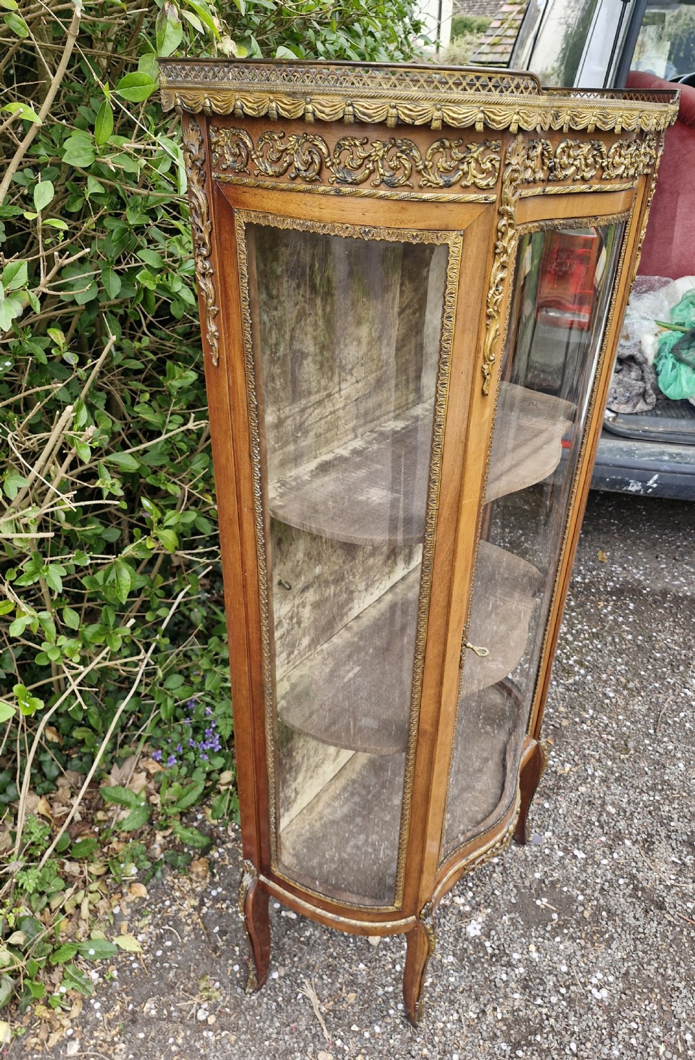 Late 19th century gilt metal mounted Vitrine.  View X
