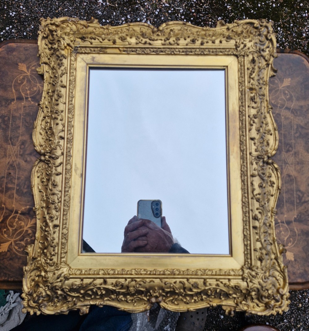 19th century picture frame wall mirror.  View II