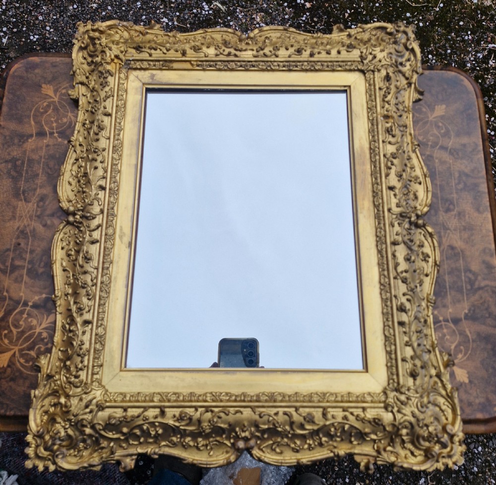19th century picture frame wall mirror.  View III