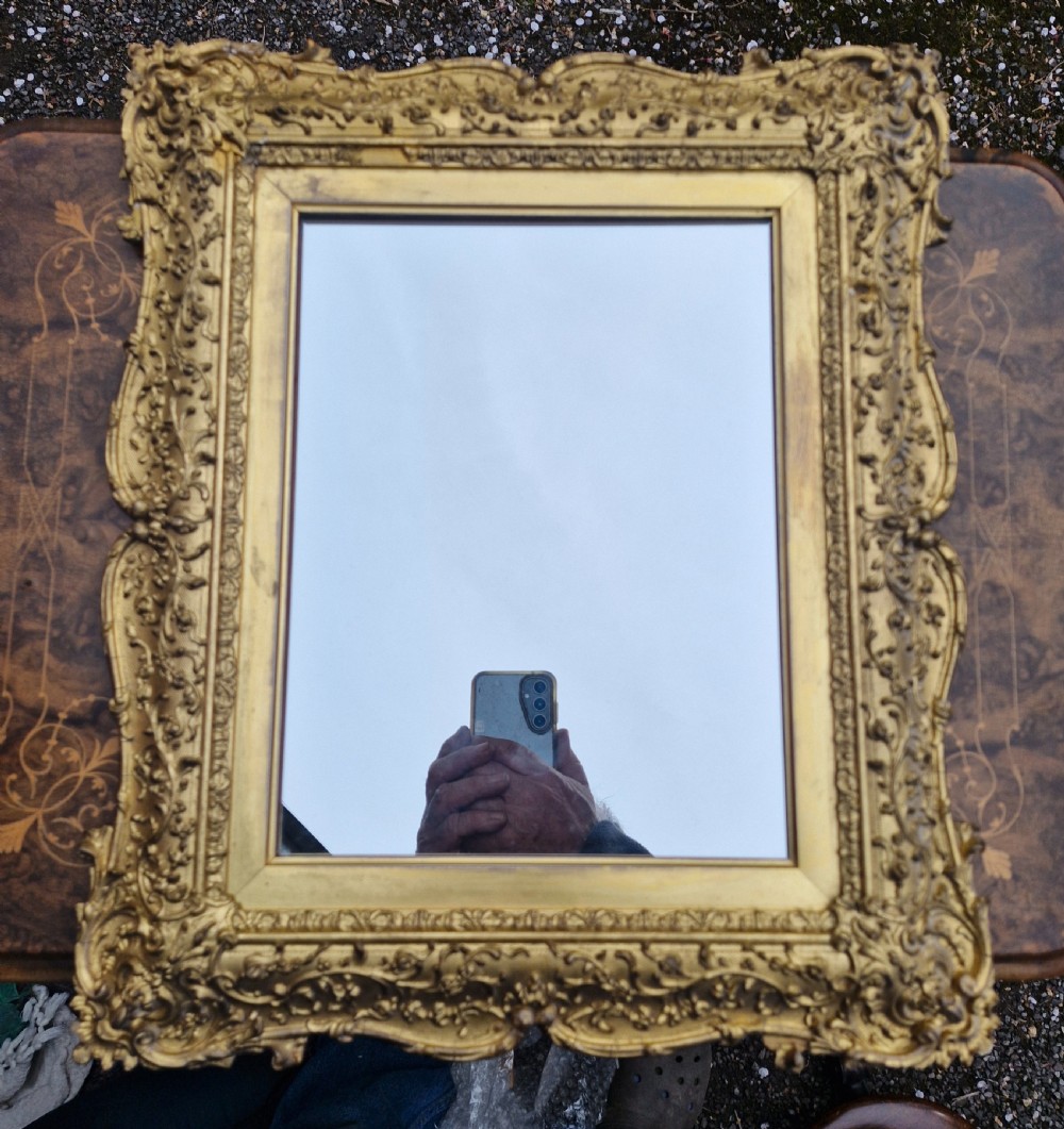 19th century picture frame wall mirror.  View IV