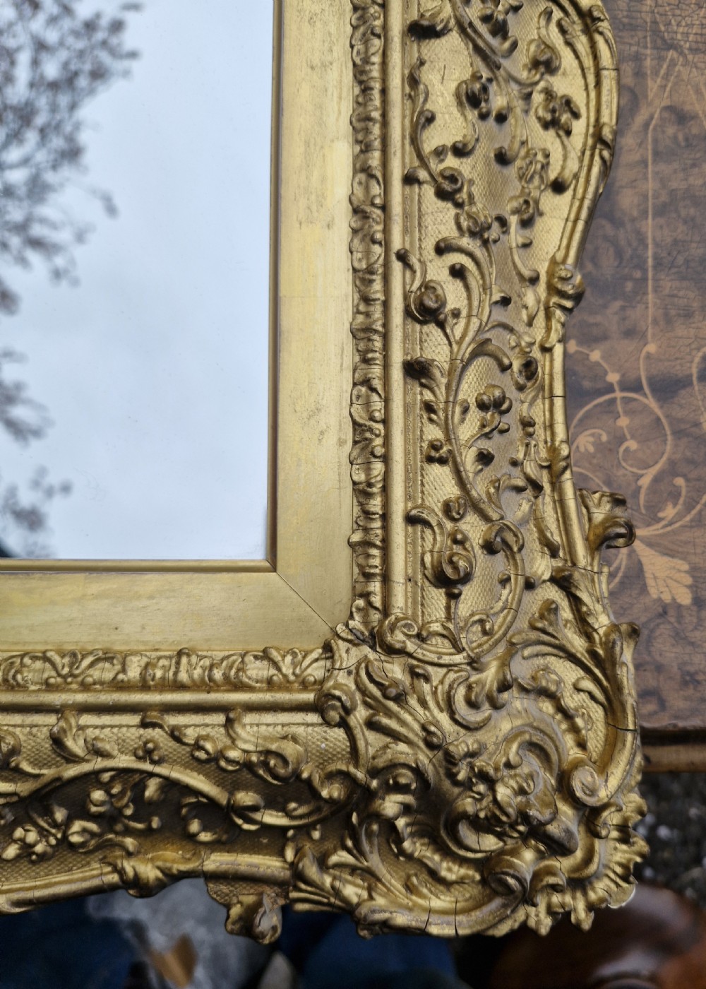 19th century picture frame wall mirror.  View VII