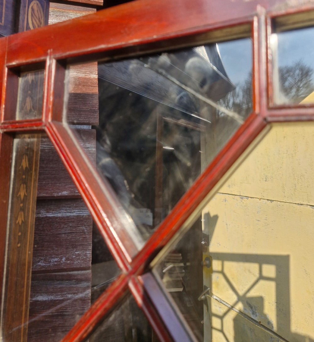 Late Victorian inlaid rosewood corner cabinet.  View XI