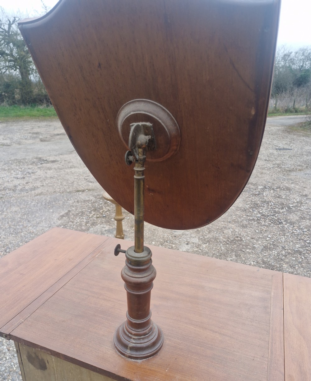 Edwardian satin birch shaving stand.  View VI