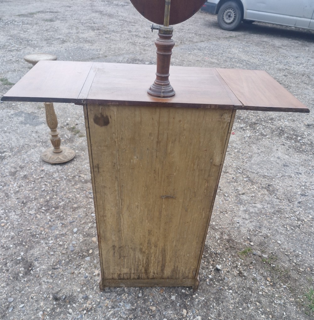 Edwardian satin birch shaving stand.  View X