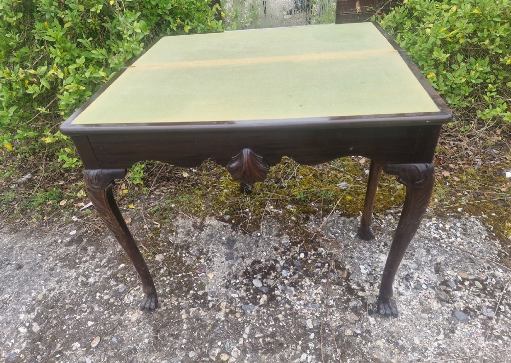 Early 19th century mahogany Irish games table.  View II