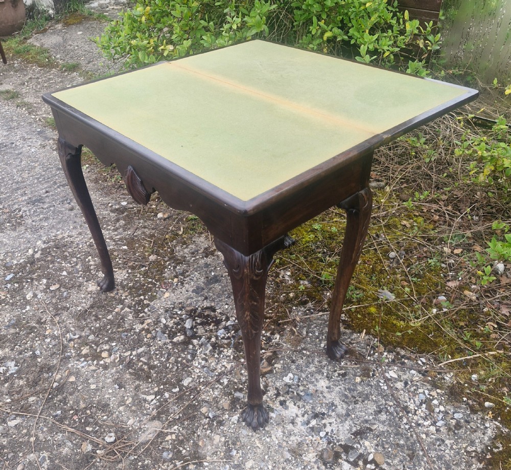Early 19th century mahogany Irish games table.  View IV