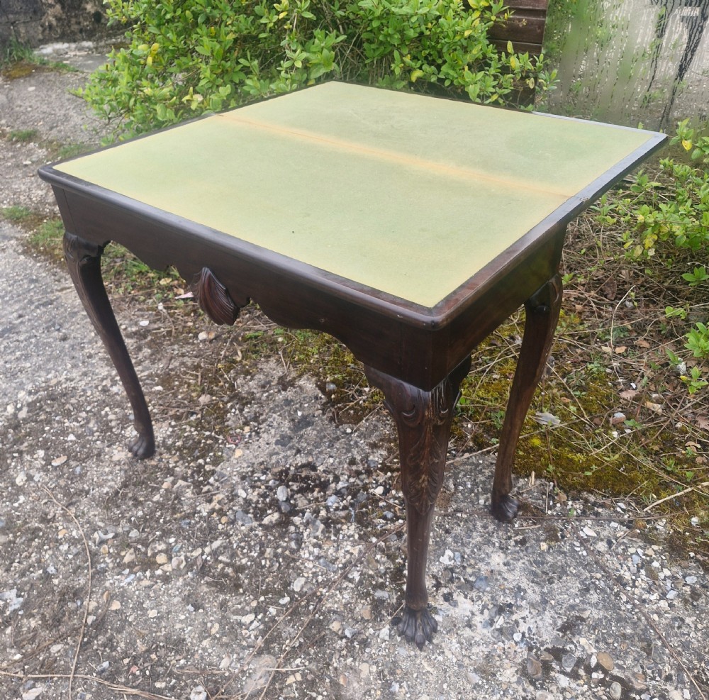 Early 19th century mahogany Irish games table.  View V
