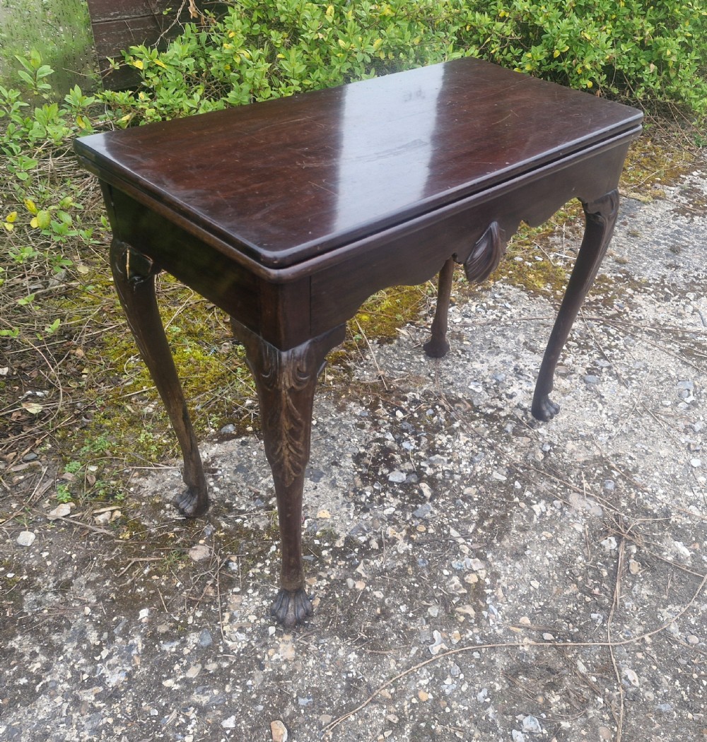 Early 19th century mahogany Irish games table.  View VI