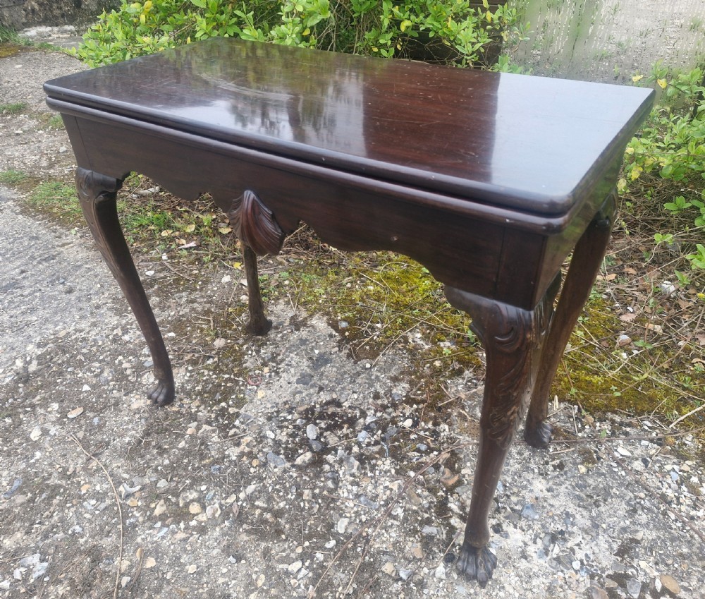 Early 19th century mahogany Irish games table.  View X