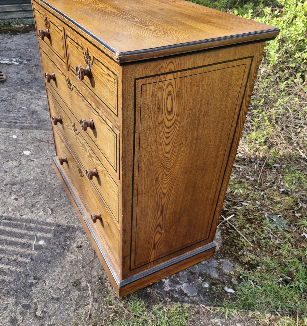 Good original Victorian chest of drawers.  View VII