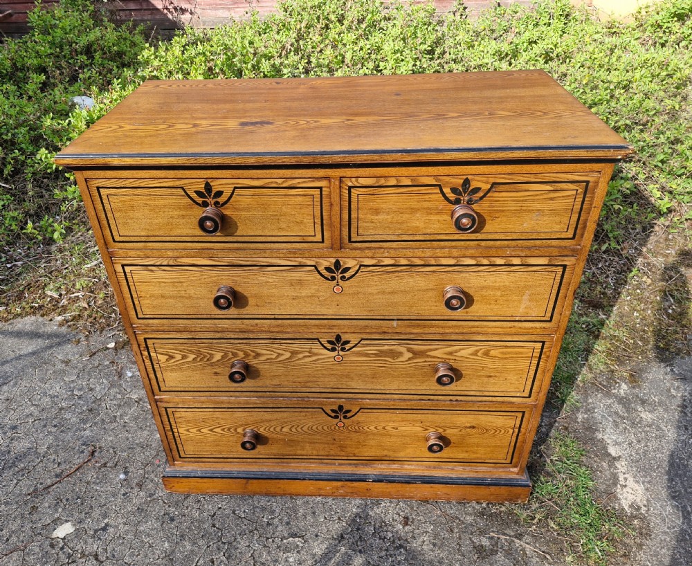 Good original Victorian chest of drawers.  View IX